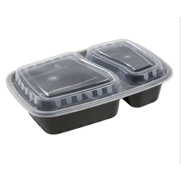Black Rectangle Plastic Container RE-232