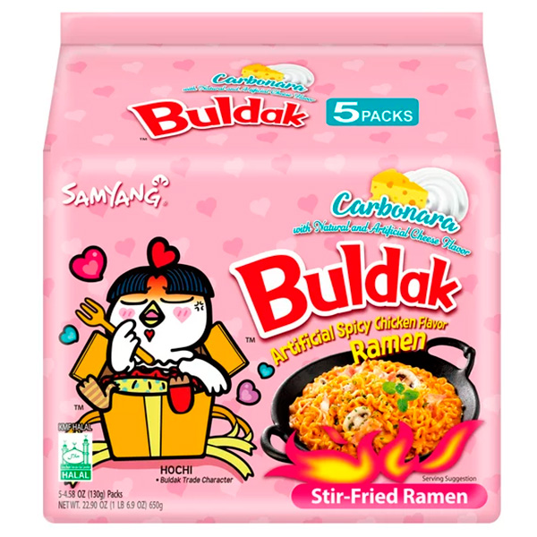 Buldak Spicy Ramen Carbonara Stir Fry