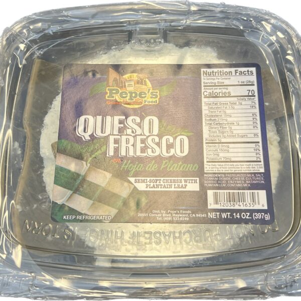 Queso Fresco Plátano en Hoja