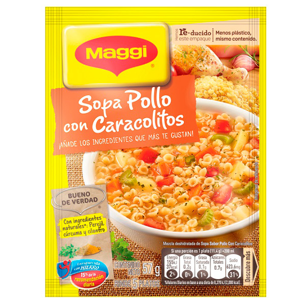 Sopa De Pollo Con Caracolitos